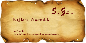 Sajtos Zsanett névjegykártya