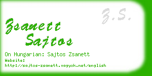 zsanett sajtos business card